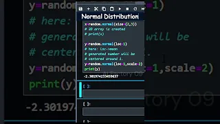 Normal Distribution random number in numpy with python