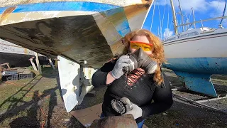 EPISODE 22 – Treating rusty metal on our steel boat without a sand blaster