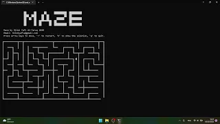 Python Command Prompt Maze Game using Curses