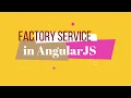Factory Services in AngularJS