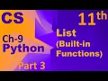 Python-List Built-in Functions Computer Science Chapter 9 Class 11