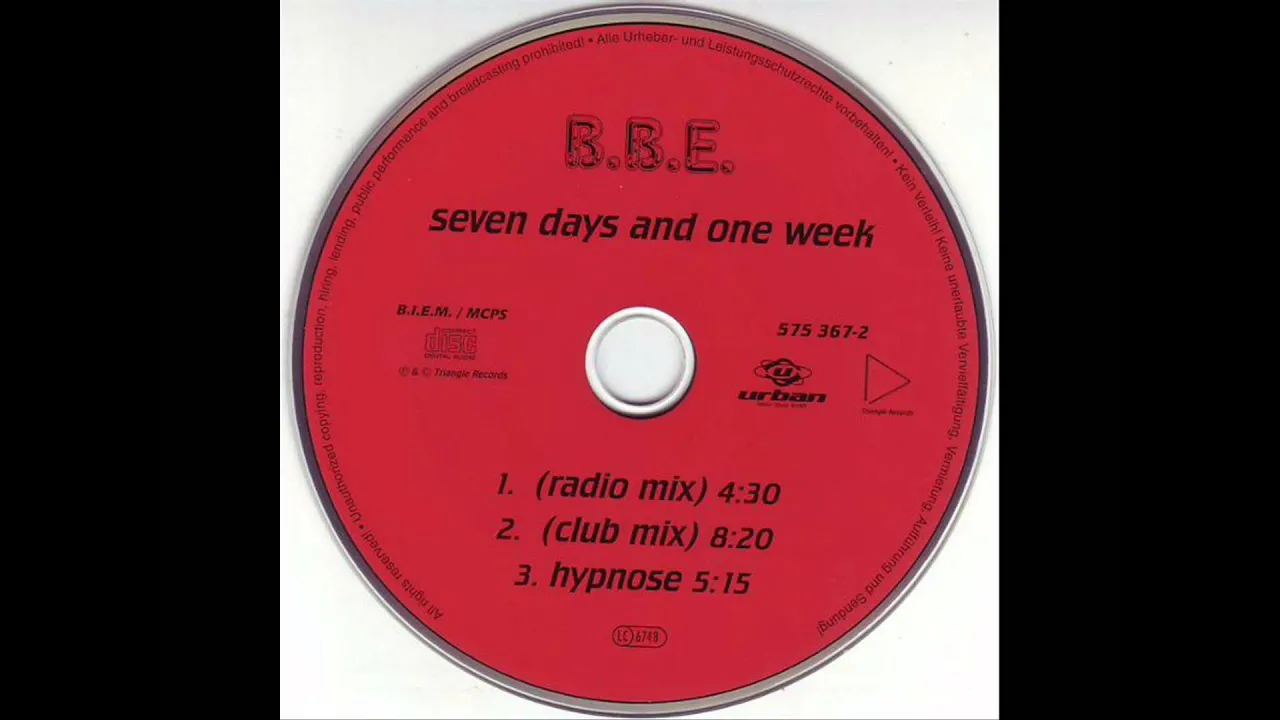 B.B.E. - Seven Days And One Week (Radio Edit)