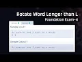 Rotate words Longer than given Length L by K Lette Python Foundation Exam 4 CCBP Codingkey