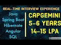 CAPGEMINI INTERVIEW EXPERIENCE JAVA SPRING BOOT SQL ANGULAR REALTIME INTERVIEW EXPERIENCE