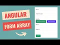 How to Implement FormArray Display its content in Angular Viral Coder