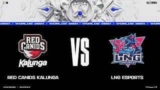 RED vs. LNG | Play-In Groups | 2021 World Championship | RED Canids Kalunga vs. LNG Esports (2021)