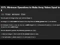 Leetcode 3375 Minimum Operations to Make Array Values Equal to K Java Solution C