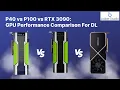 GPU Performance Benchmarking for Deep Learning - P40 vs P100 vs RTX 3090