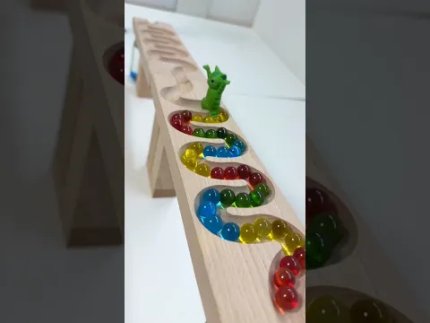 Marble Run ASMR ☆ HABA Wave Slope, Milk Bottle of Water #shorts #marblerun @marblerunone