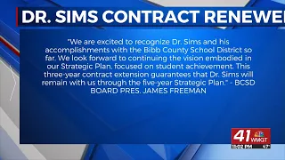 Bibb County School Board approves three-year contract extension for Superintendent Dr Dan Sims