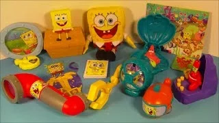 2014 NICKELODEON S SPONGEBOB SQUAREPANTS SET OF 8 McDONALD S HAPPY MEAL COLLECTION VIDEO REVIEW 