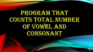 Q BASIC PROGRAM THAT PRINTS TOTAL NUMBER OF VOWEL AND CONSONANTS PRESENT IN A STRING IN ALL MODULES