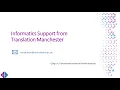 TMRN Seminar Series June 2022 - Bioinformatics Support from Translation Manchester