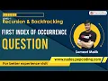 First Index of occurrence - Question Recursion Data Structures and Algorithms in JAVA