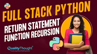 Control Flow Return Statement Function Recursion Python Tutorial for Beginners Quality Thought
