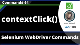 contextClick Command - Selenium WebDriver