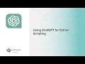 Using ChatGPT to Write Python Scripts