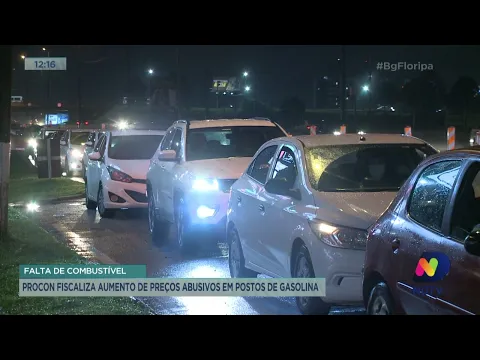 Paralisação: procura por combustível causa grandes filas nos postos de Florianópolis