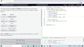 Lesson 73 - return golf code as example of if else
