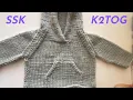 Knitting How to do SSK slip slip knit and K2TOG knit 2 together Full Fashion Decreases