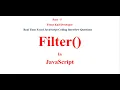 filter method in JavaScript JavaScript Interview Questions and Answers filter