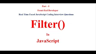 filter method in JavaScript JavaScript Interview Questions and Answers filter