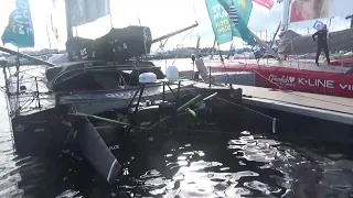 Yes, It’s Time To Start Racing. 2022 La Route du Rhum IMOCA Dock-Out St Malo. Herrmann, Louis Burton