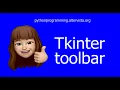 Make a toolbar with Python and Tkinter