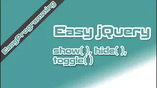 Easy jQuery - Enhance your app with Show Hide and Toggle 7