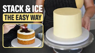 How to Stack & Ice a Cake Without A Crumb Coat