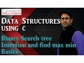 Data Structures Using C 98 Binary Search tree Insertion and find max min Basics