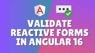 How to validate reactive forms in Angular 16