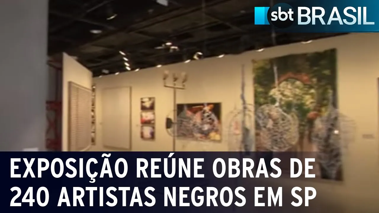 Exposição reúne obras de 240 artistas negros em SP | SBT Brasil (03/08/23)
