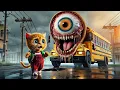 Download Lagu 😱🚌 Kitten chased by terrifying mutated school bus on the way to school!👁️🐱💥 #ai #story #catshorts