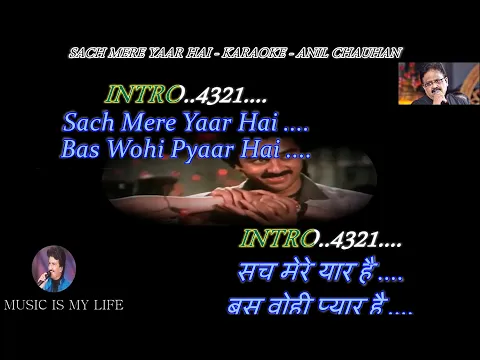 Download MP3 Sach Mere Yaar Hai Karaoke With Scrolling Lyrics Eng  & हिंदी