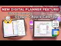 Link your digital planner to Google Apple Calendar iPad Android feature