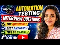Wipro Automation Testing Interview Questions Answers Selenium Java API Testing Experienced