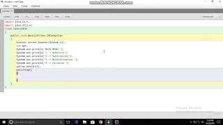Calculator Switch Case Program Java