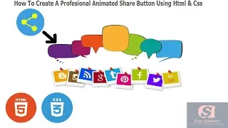 How to make a Professional Animated Share Button HTML CSS