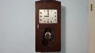 1930 s Vedette Westminster Chime French Art Deco Wall Clock