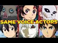 Demon Slayer Kimetsu no Yaiba All Characters Japanese Dub Voice Actors Seiyuu Same Anime Characters