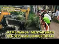 Lagu Rame Warga ' Menyaksikan Pengerukan Kali Berlumpur Hitam Pekat 