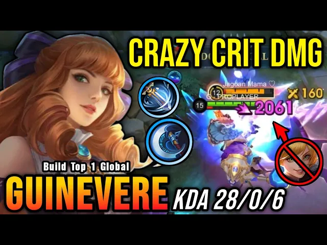 Download MP3 28 Kills!! One Hit Build Guinevere Crazy Critical Damage!! - Build Top 1 Global Guinevere ~ MLBB