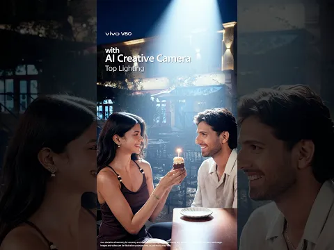Let every moment find its light. AI Creative Camera with Top Lighting on vivo V80. Pre-book now.