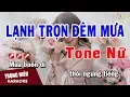 Karaoke Lạnh Trọn Đêm Mưa Tone Nữ Nhạc Sống | Trọng Hiếu
