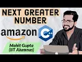 Next Greater Number-Amazon Coding Interview Problem C