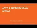 Java Array 1-Dimensional