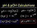 pH pOH H3O OH- Kw Ka Kb pKa and pKb Basic Calculations - Acids and Bases Chemistry Problems