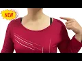 Download Lagu ✅ How to reduce a wide collar without a sewing machine/reduce a big neckline