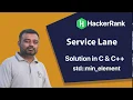 Service Lane - Hacker Rank